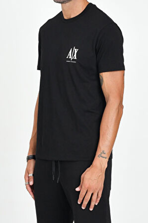 Erkek Regular Fit Yazı Logolu Pamuklu T-Shirt - Siyah | S