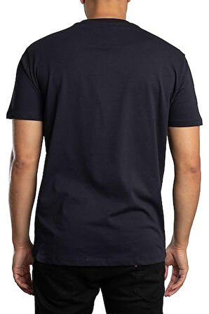 Erkek Regular Fit Yazı Logolu Pamuklu T-Shirt - Lacivert | L