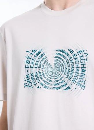 Armani Exchange Bisiklet Yaka Beyaz Erkek T-Shirt XM001469AF12308M1153 T-Shirt