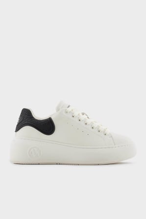 Armani Exchange Logolu Kalın Taban Sneaker Ayakkabı Kadın AYAKKABI XW002149 AF19528 M0017 EKRU-SİYAH