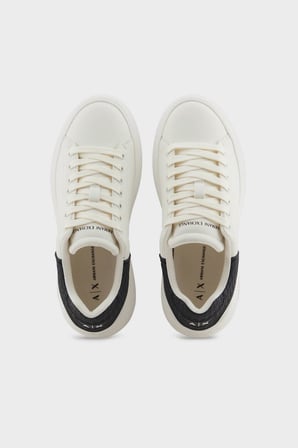 Armani Exchange Logolu Kalın Taban Sneaker Ayakkabı Kadın AYAKKABI XW002149 AF19528 M0017 EKRU-SİYAH
