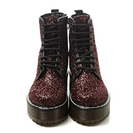 BORDO Kadın Bot 02Y8  FRAU COSMIC Combat boot WINE
