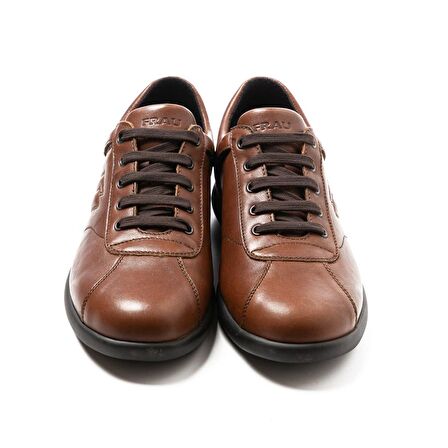 Frau Yuvarlak Burun Kısa Topuk Bağcıklı Spor Kahverengi Klasik Bot 