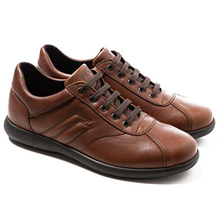 Frau Yuvarlak Burun Kısa Topuk Bağcıklı Spor Kahverengi Klasik Bot 