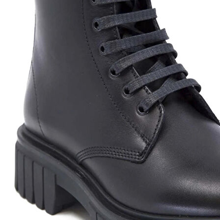 Kadın Bot 86L4 Frau PONCHO Boot With Wedge Outsole Nero