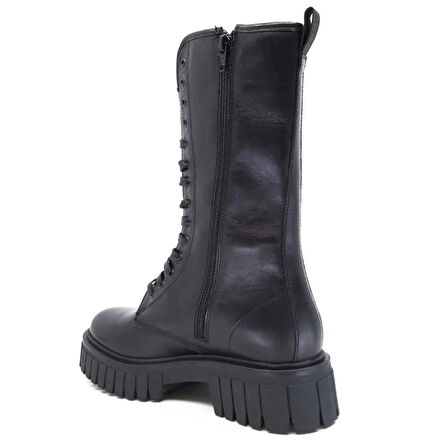 Kadın Bot 86L4 Frau PONCHO Boot With Wedge Outsole Nero