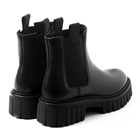SİYAH Kadın Bot 86L3 FRAU BEATLES LEATHER RUBBER B