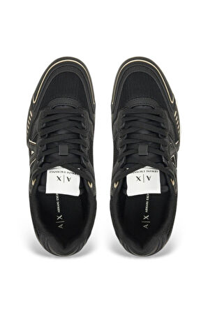 Kadın Metalik Detaylı Kalın Tabanlı Sneaker - Siyah | 38,5