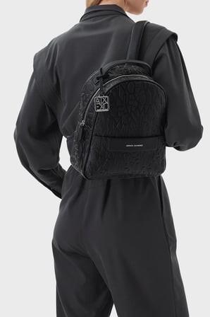 Armani Exchange Logolu Ayarlanabilir Askılı Sırt Çantası Kadın SIRT ÇANTASI XW002234 AF15774 UC001 SİYAH