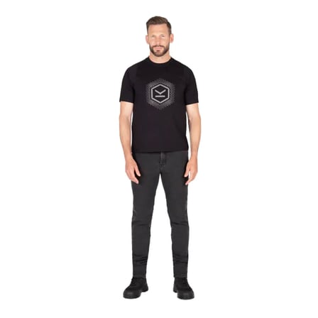 Knox Colton Slim Korumalı Denim Motosiklet Pantolonu (Kısa Bacak) Koyu Gri