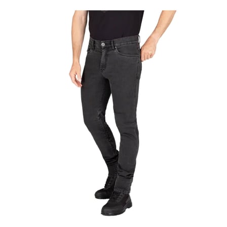 Knox Colton Slim Korumalı Denim Motosiklet Pantolonu (Kısa Bacak) Koyu Gri