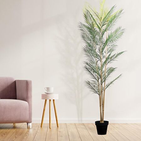 Yapay Ağaç 4 Gövdeli Palmiye Ağacı 180 cm 1.Kalite Yapay Çiçek
