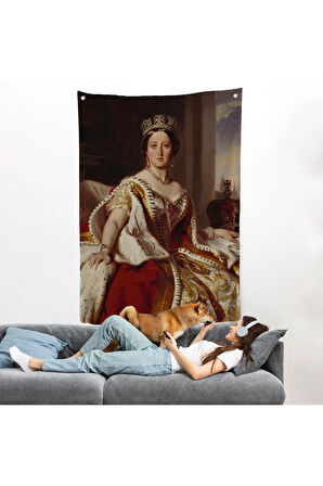 Franz Xaver Winterhalter - Kraliçe Victoria Duvar Örtüsü - Queen Victoria-8038