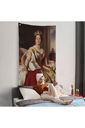 Franz Xaver Winterhalter - Kraliçe Victoria Duvar Örtüsü - Queen Victoria-8038