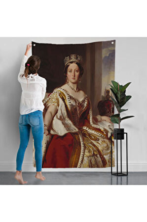 Franz Xaver Winterhalter - Kraliçe Victoria Duvar Örtüsü - Queen Victoria-8038