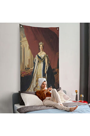Franz Xaver Winterhalter - Kraliçe Victoria Duvar Örtüsü - Queen Victoria-8039