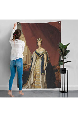 Franz Xaver Winterhalter - Kraliçe Victoria Duvar Örtüsü - Queen Victoria-8039