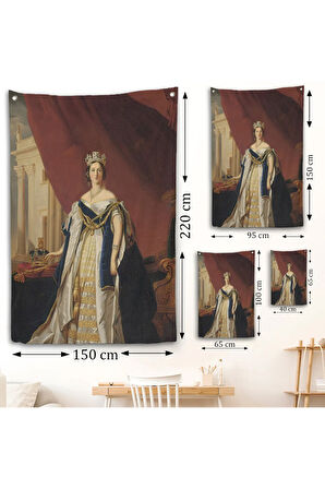 Franz Xaver Winterhalter - Kraliçe Victoria Duvar Örtüsü - Queen Victoria-8039