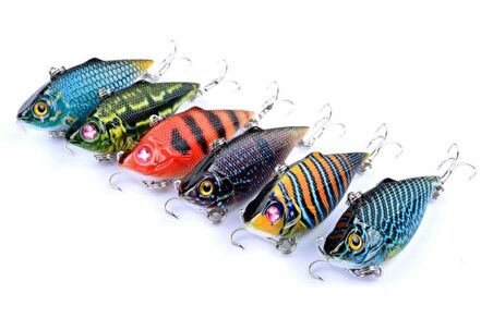 PROFISHER Mavi/Siyah Sert Yapay Balık Yem 6,5 cm 7,7 gr # 8