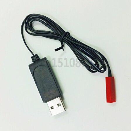 Şarj Kablosu 3.7V USB JST Kırmızı Uçlu Lipo Piller İçin