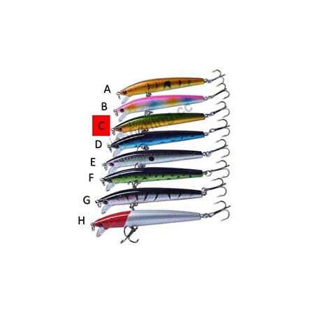10cm 8,5gr ÇİFT KARBON ÇELİK KANCALI YEM