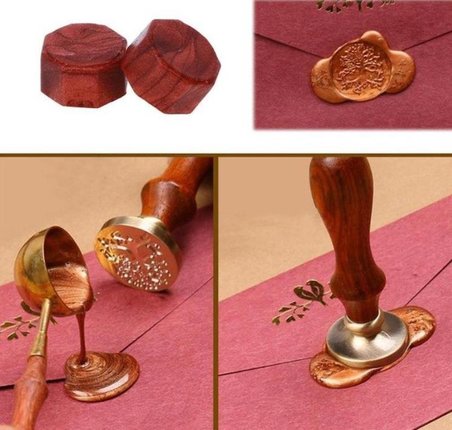 Retro Mektup Mühürü Damga J Harfi + 30 Adet Mühür Mumu + Eritme Kaşığı