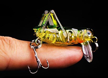 PROFISHER 5 Renk Set 1 Kanca Sahte Yem 3 gr 4 cm Grasshopper