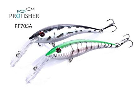 PROFISHER 2 Renk Set 2 Kanca Sahte Balık Yem 15,6 gr 12 cm Long Jaw A