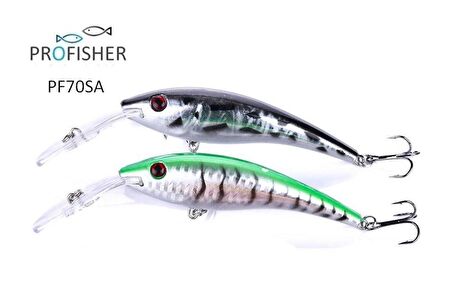 PROFISHER 2 Renk Set 2 Kanca Sahte Balık Yem 15,6 gr 12 cm Long Jaw A
