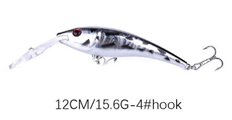 PROFISHER 2 Renk Set 2 Kanca Sahte Balık Yem 15,6 gr 12 cm Long Jaw A