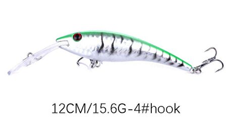 PROFISHER 2 Renk Set 2 Kanca Sahte Balık Yem 15,6 gr 12 cm Long Jaw A