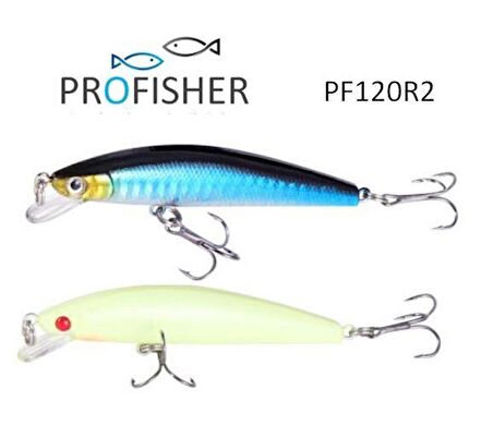 PROFISHER 2 Renk Set 2 Kanca Sahte Balık Yem 8 gr 8,5 cm Salmon