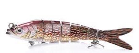 PROFISHER 8 Eklem 2 Kanca Sahte Balık Yem 19 gr 13 cm Pike K