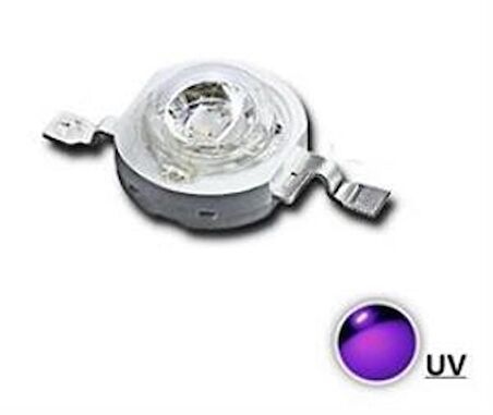 3W UV Boncuk Power Led 380-385nm 700 mAh Ø 8mm 3.2-3.4V 