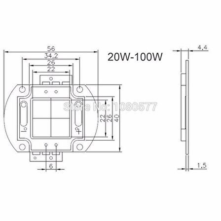 30W UV COB ULTRAVIOLE SMD LED Chip 395-400nm