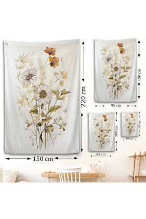 Soft Çiçekler Duvar Örtüsü-8040