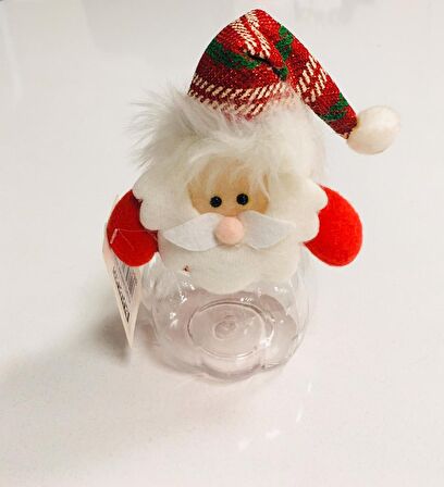 YILBAŞI ŞİŞE NOEL BABA YUVARLAK 6CM X 6CM