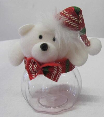 YILBAŞI ŞİŞE NOEL BABA YUVARLAK 6CM X 6CM