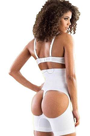 Emay Basen Açık Boxer Kadın Korse 2033 Beyaz