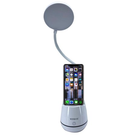 BY NEVSER®Kalemlikli Telefon Tutacaklı Şarjlı Dokunmatik 3 Mod Esnek Başlıklı Dimmerli LED Masa Lambası