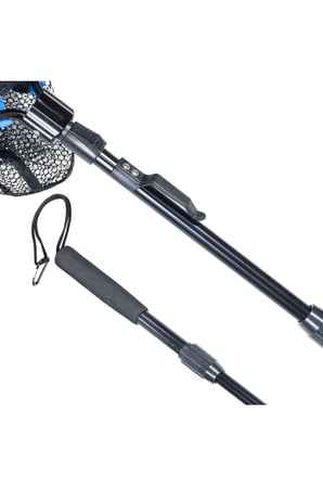 LND-26 40x30cm Kauçuk Tor 60cm Sap Katlanır LRF Balıkçı Kepçesi