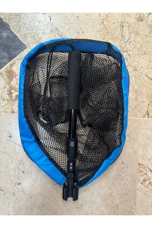 LND-26 40x30cm Kauçuk Tor 60cm Sap Katlanır LRF Balıkçı Kepçesi