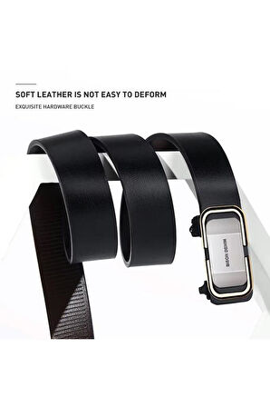 Bison Denim Erkek Hakiki Deri Italyan Vintage Kemer 120cm