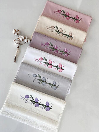 MYSOFT 50X90 RENKLİ NAKIŞLI HAVLU - LALE