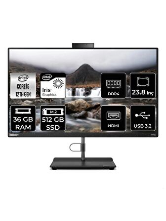 LENOVO THİNKCENTRE NEO 30A i5 1240P 36GB RAM 512GB SSD 23.8" FHD FDOS ALL IN ONE PC 12B0002CTX 