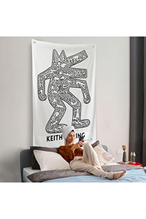 Keith Haring - Köpek Duvar Örtüsü - Dog-8047