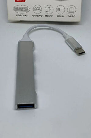 All 4 In 1 Type-C To USB 3.0 Hub Adaptör Çevirici Dönüştürücü Çoğaltıcı