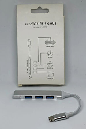 All 4 In 1 Type-C To USB 3.0 Hub Adaptör Çevirici Dönüştürücü Çoğaltıcı