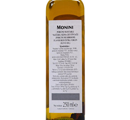Monini Porçini Mantarı Aromalı Sızma Zeytinyağı 250 ml