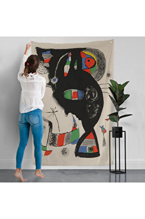 Joan Miro - 42 Rue Blomet Duvar Örtüsü-8048